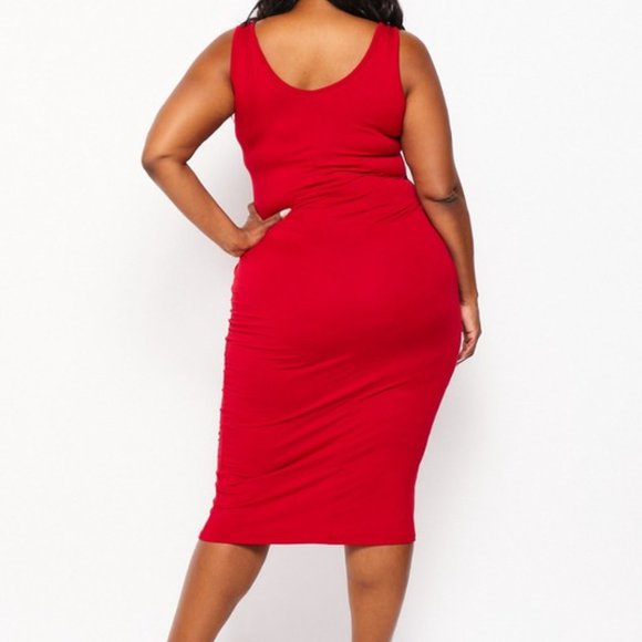 Vogue Tank Dress, Cranberry - Picture 2 of 2